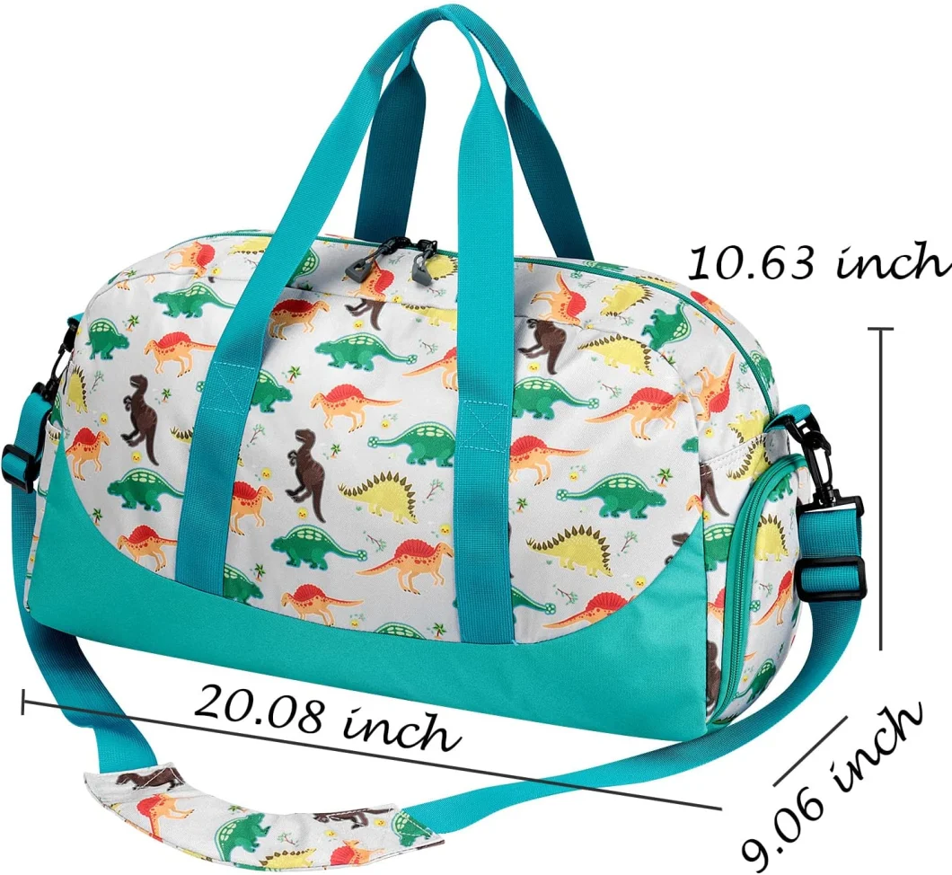 OEM Custom Sublimation Waterproof Durable Kids Girls Overnight Duffel Bag for Kids Weekend Spend The Night Holdall Bag