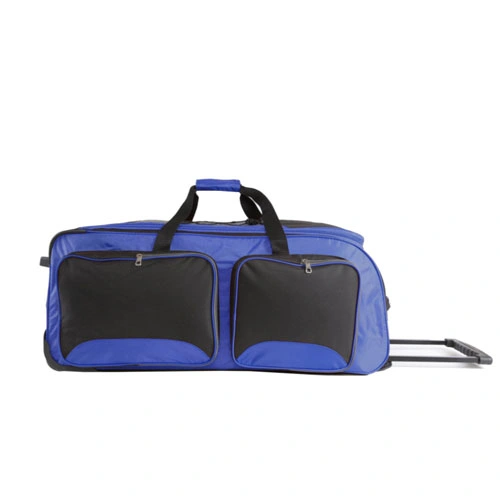 High Capacity 32-Inch Lightweight Rolling Duffel, Gear Trolley Bag for Team, Sport Travel, Blue